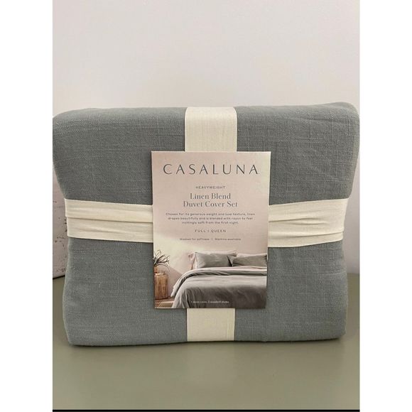 Target Bedding Queen Casaluna Heavyweight Linen Blend Duvet Cover